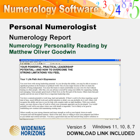 Personal Numerologist: Numerology Report
