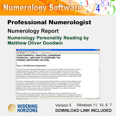 Professional Numerologist: Numerology Report